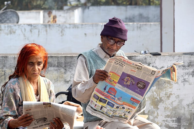 Newspaper Collage Art